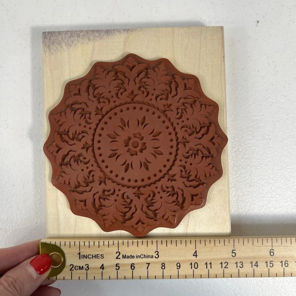 Stampin' Up! Medallion Background Wood Mounted Rubber Stamp Signature Collection